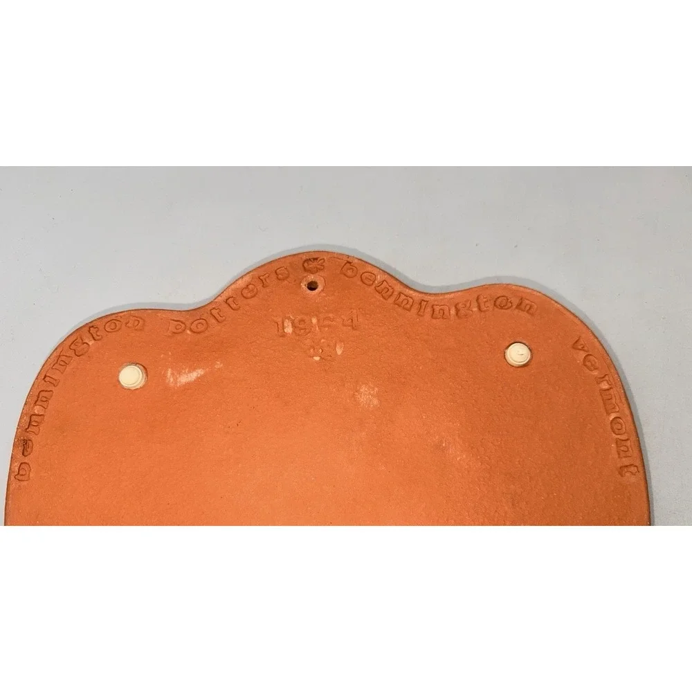 Vintage 1974 Bennington Potters Vermont Rooster Trivet Wall Hanging #1534 Clay
